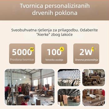 Prilagodljiva drvena kutija za darove s unutarnjom podstavljom, mogućnost tiskanja logotipa, težina oko 2 kg, univerzalno pakiranje za kolačiće i Mooncakes