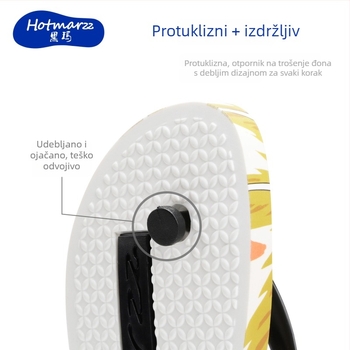 Hotmarzz Blackma Muške PVC japanke s otvorenim prstom, PVC gornji dio i potplat, potplat oblikovan injekcijom, protuklizne, brzo sušeće i vodootporne, za sve sezone
