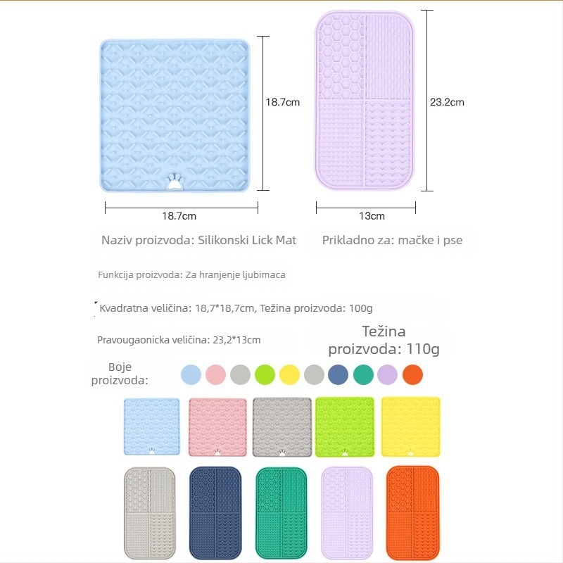 Podloga za lizanje kućnih ljubimaca od silikona za sporo hranjenje, Little Pet, kutija 100 kom, hrana za kućne ljubimce
