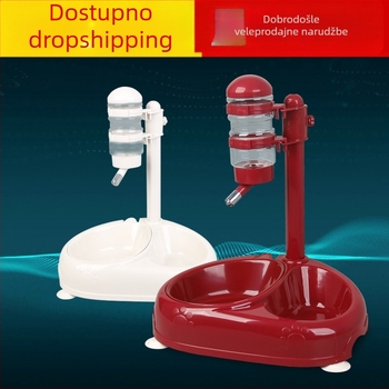 Plastični dispenser vode za kućne ljubimce s dizajnom usisne čaše — za mačke i pse, bez automatskog hranjenja, LXGPET