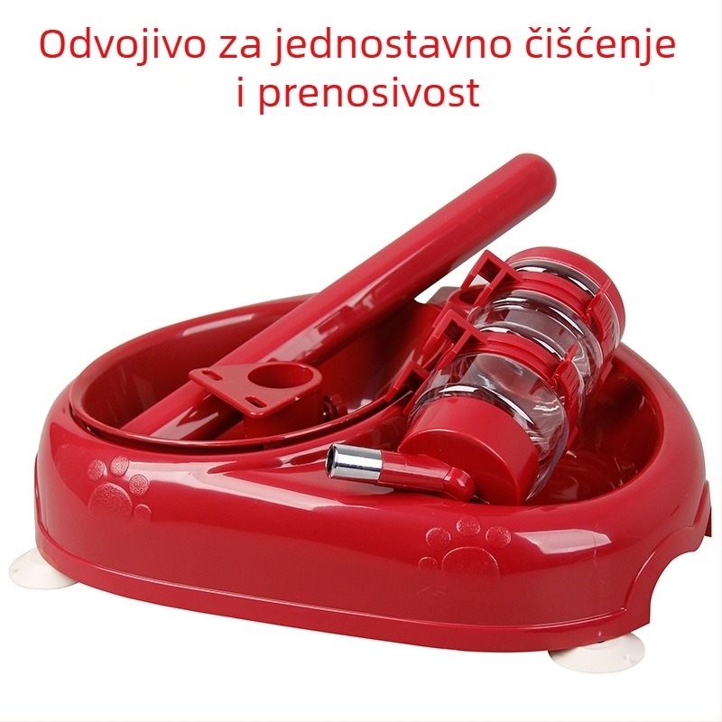 Plastični dispenser vode za kućne ljubimce s dizajnom usisne čaše — za mačke i pse, bez automatskog hranjenja, LXGPET