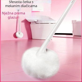 Baojia Jie Četka za WC s mekanim vlaknima i dugim držalom, plastična za kupaonicu