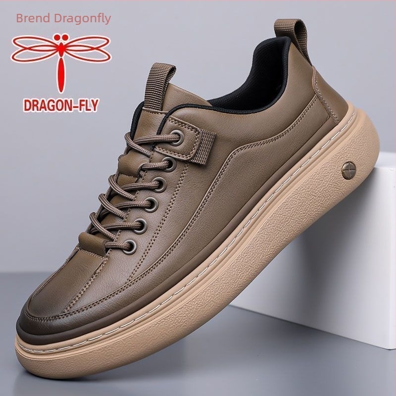 Dragonfly tenisice - Prozračna kožna tenisica za unisex, lagana protuklizna gumena potplata, bočni zip i šniranje, okrugli vrh