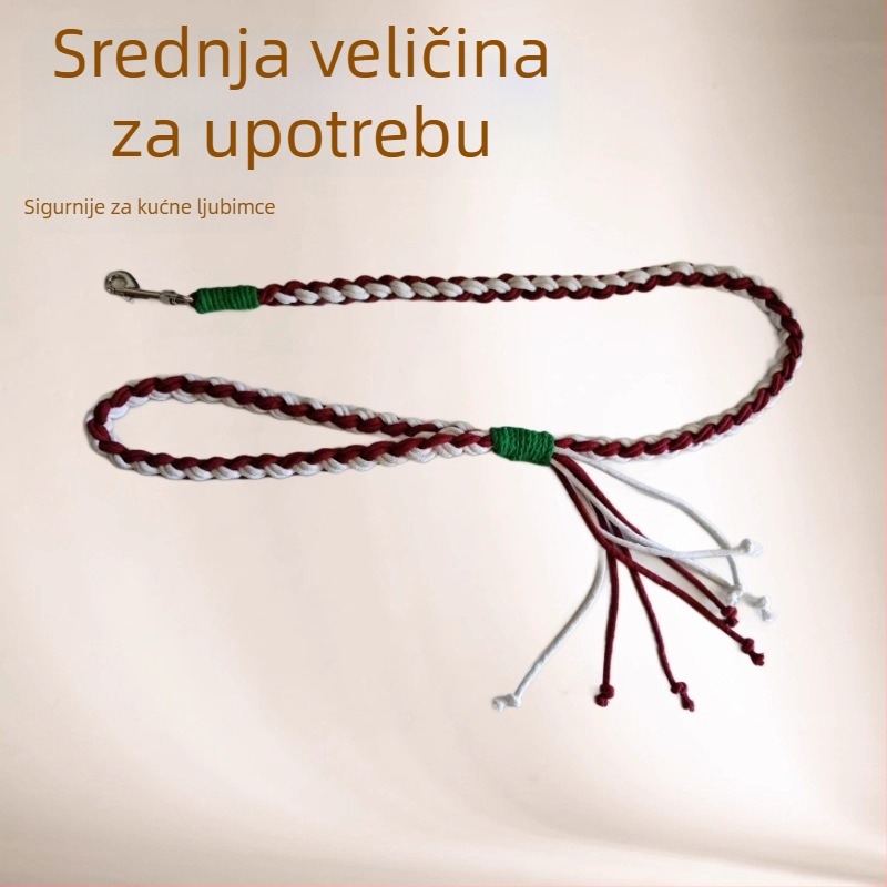 Šetnja za psa, neproduživa, ručno tkan konopac od pamuka, marka Lile, model 005