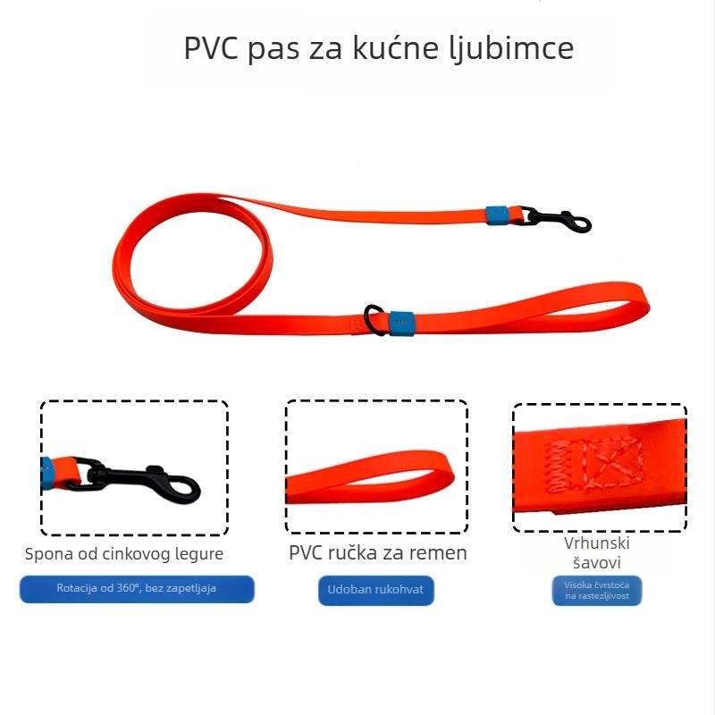 PVC vučno uže za pse, vodootporno i otporno na habanje, proširivo; marka Jia Chong, model D-7009, podrijetlo Guangdong
