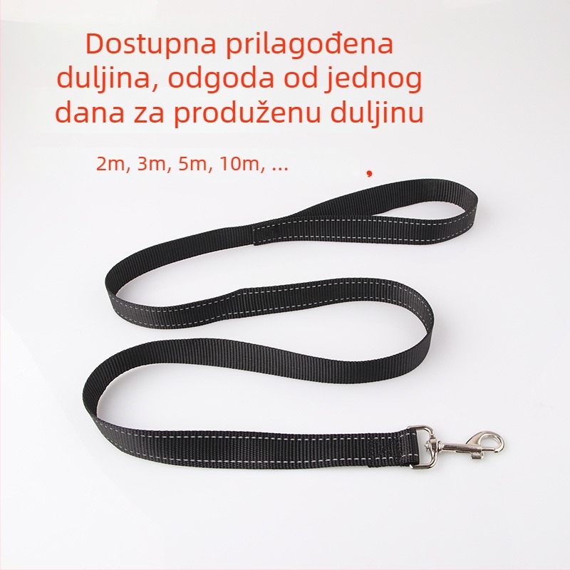 Veliki najlonski povodac za psa s reflektirajućim tkanjem, za šetnje i vježbanje
