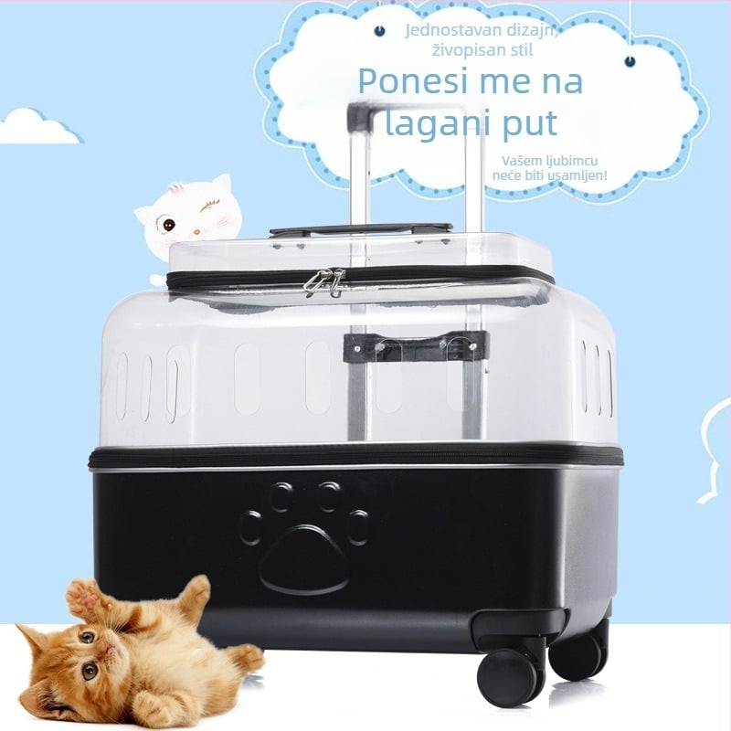 Torba za kućne ljubimce od PC+akrilne konstrukcije; kapacitet do 10 kg za mačke i pse; jednobojni dizajn; srednje tvrda konstrukcija
