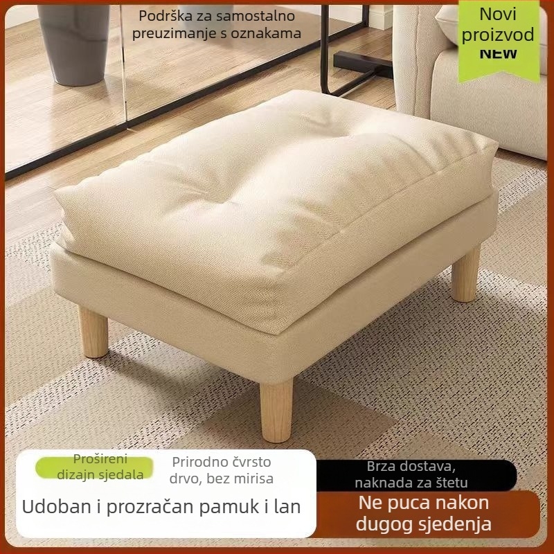 Moderno minimalistički platneni tabure za noge, s mekanim punjenjem od pamuka, prilagodljiv, višestruka namjena