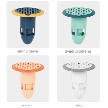 Plastični uređaj za sprječavanje mirisa iz podnog odvoda s filtrom i poklopcem