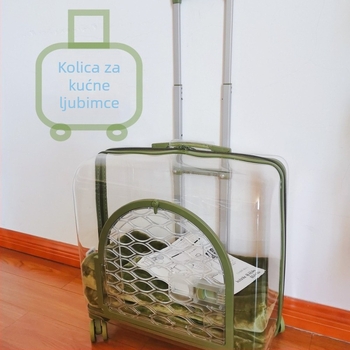 Prozirni transporter za kućne ljubimce s teleskopskom ručkom za mačke i pse