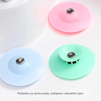 Zaporka za umivaonik – pritisni tip, diskovitog oblika, protiv mirisa