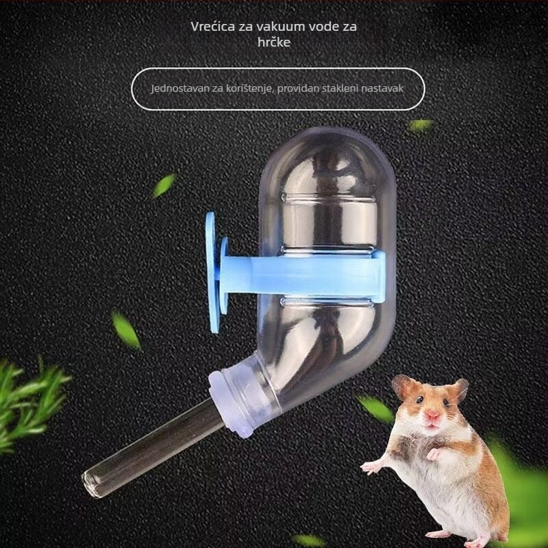Za hrčka i druge male kućne ljubimce 60 ml vakuumska boca za vodu — bez curenja, automatski dispenzer vode