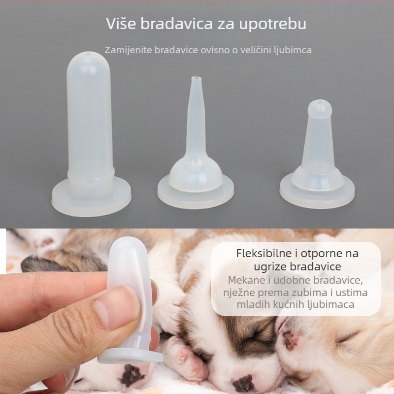 Plastični set za hranjenje mačaka i štenaca s štrcaljkom za lijekove, Yingte, 100 komada
