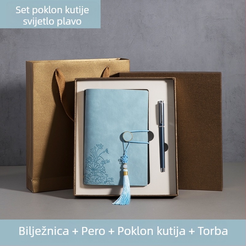 Baibo bilježnica – kožni omot od umjetne kože, vezanje s odvajanjem listova, šumski papir, veličina 17×10,5 cm, kreativni stil