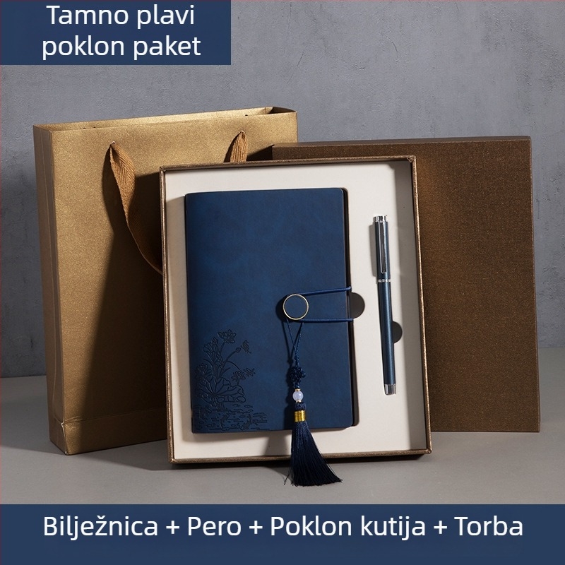 Baibo bilježnica – kožni omot od umjetne kože, vezanje s odvajanjem listova, šumski papir, veličina 17×10,5 cm, kreativni stil