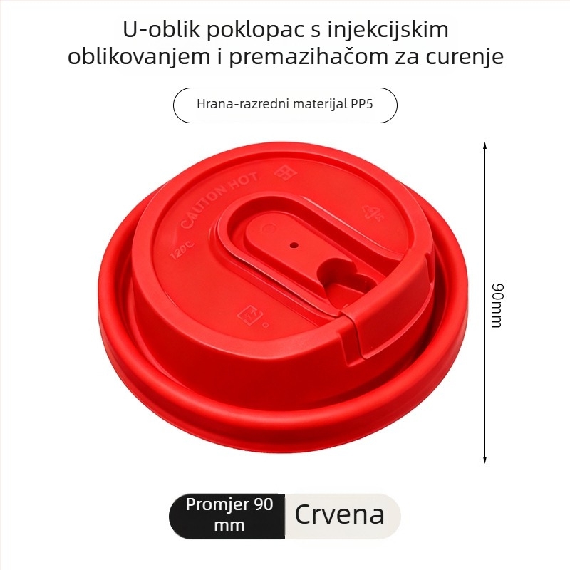 Jednokratna PP čaša za mliječni čaj s unutarnjom folijom, okruglog oblika, kapacitet 360–700 ml, moguć tiskanje logotipa