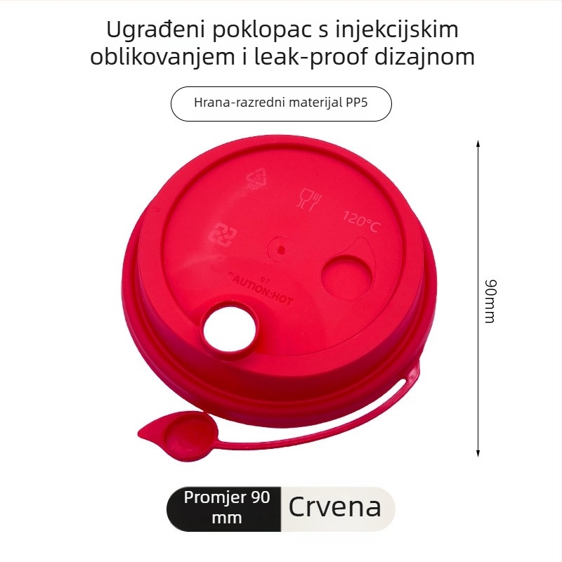 Jednokratna PP čaša za mliječni čaj s unutarnjom folijom, okruglog oblika, kapacitet 360–700 ml, moguć tiskanje logotipa