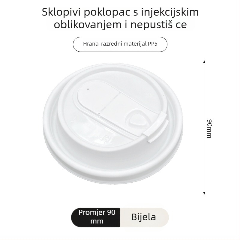 Jednokratna PP čaša za mliječni čaj s unutarnjom folijom, okruglog oblika, kapacitet 360–700 ml, moguć tiskanje logotipa