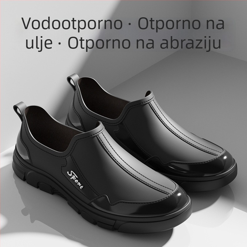 Unisex kišne čizme - PVC gornji dio, plastična potplata, mrežasti unutarnji sloj, okrugli vrh, četiri sezone