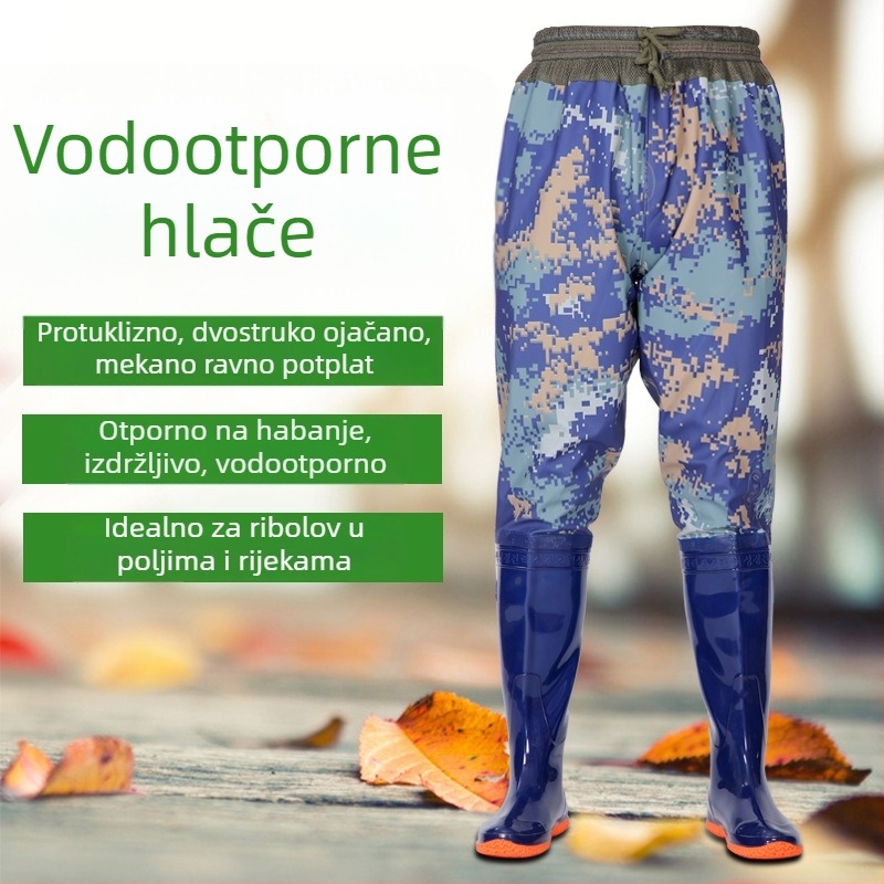 Kišne čizme iznad koljena s umjetnim PU gornjim dijelom i plastičnim potplatom, unisex, tekstilni ulošak
