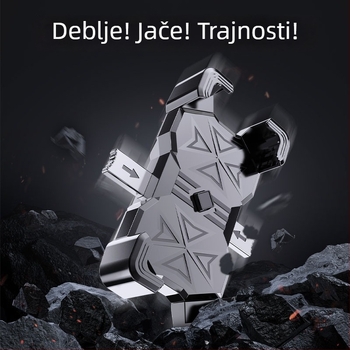 Univerzalni nosač za telefon za električni skuter, motocikl i bicikl — antišok držanje s četverozupčanim zahvatom, plastično kućište