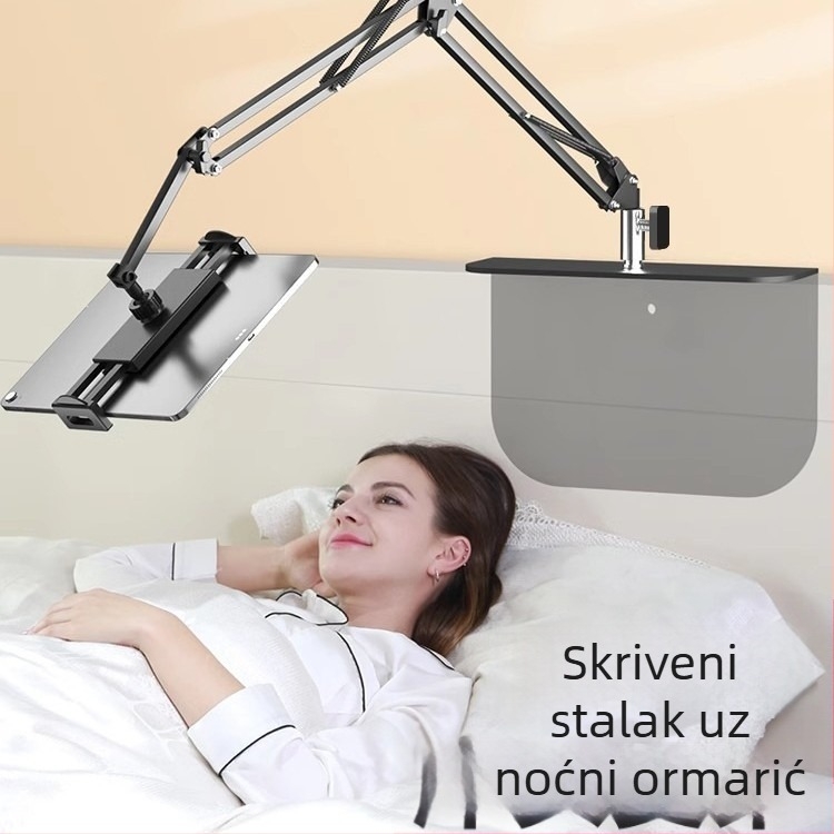 Držač za telefon i tablet za krevet i stol — aluminijska legura, univerzalni dizajn, mogućnost prilagodbe