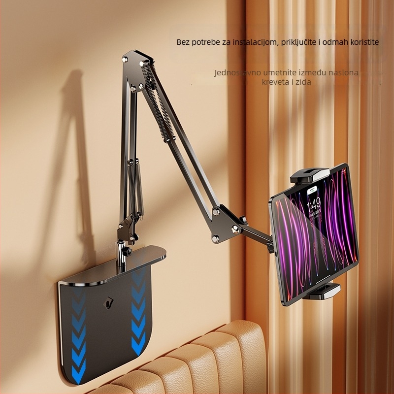 Držač za telefon i tablet za krevet i stol — aluminijska legura, univerzalni dizajn, mogućnost prilagodbe