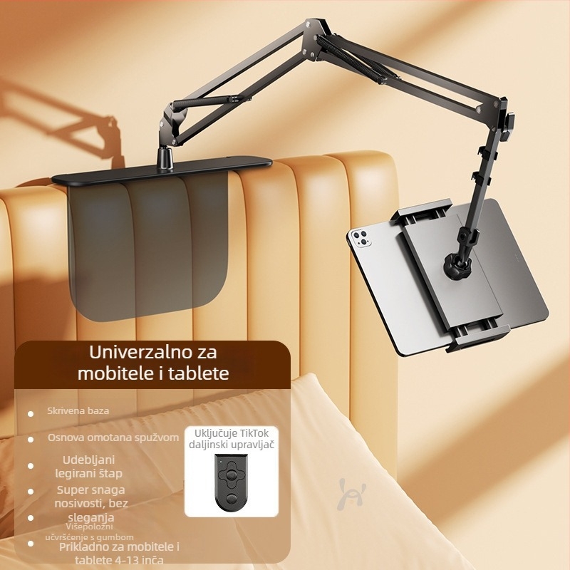 Držač za telefon i tablet za krevet i stol — aluminijska legura, univerzalni dizajn, mogućnost prilagodbe