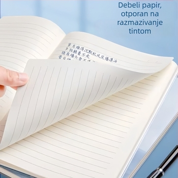 Bilježnica s gumom navlakom, bežično povezivanje, papir offset 120 g, 50–100 stranica, kreativni INs stil