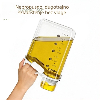 Zatvoren spremnik za zrna, plastični, 1–2 L, neobičan oblik, moderni minimalistički dizajn za čuvanje hrane