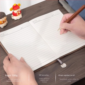 Senluo bilježnica: kožna presvlaka od umjetne kože, šavom vezivanje, Dowling papir, 100–200 stranica