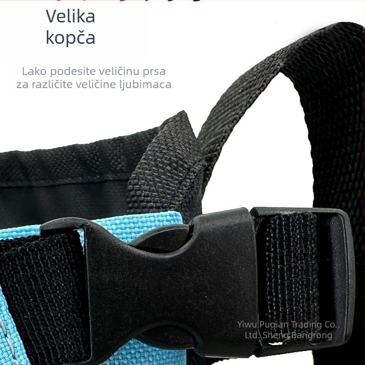 Torba za kućne ljubimce s dvostrukim prednjim remenom za nošenje na prsa, za male pse i mačke, platno, jednobojni uzorak, srednja mekost