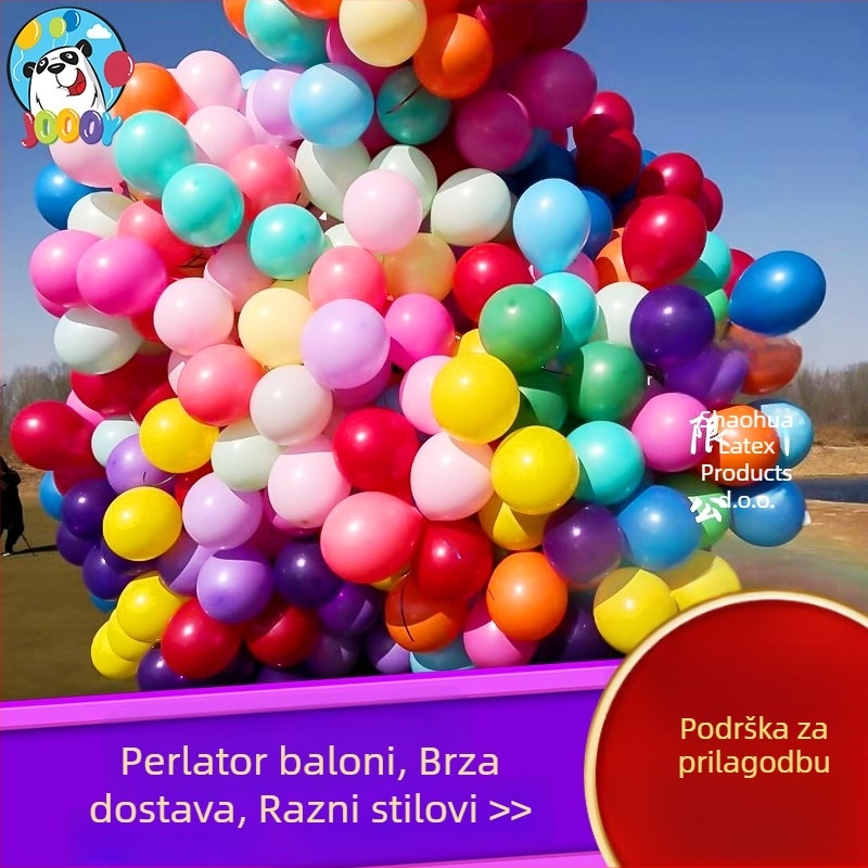 Balon za zabavu – lateks, okrugli igrački balon s otisnutim logotipom, br. 6
