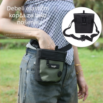 Torba za dresuru pasa, Oxford platno, prugasti uzorak, 2 pretinca, srednje-meka tvrdoća, Porijeklo Zhejiang