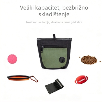 Torba za dresuru pasa, Oxford platno, prugasti uzorak, 2 pretinca, srednje-meka tvrdoća, Porijeklo Zhejiang