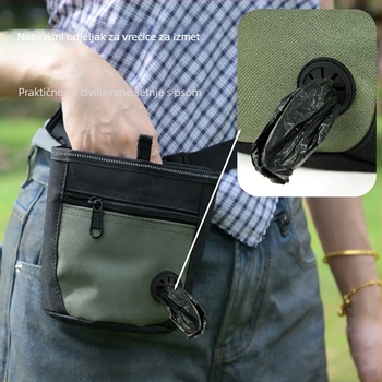 Torba za dresuru pasa, Oxford platno, prugasti uzorak, 2 pretinca, srednje-meka tvrdoća, Porijeklo Zhejiang