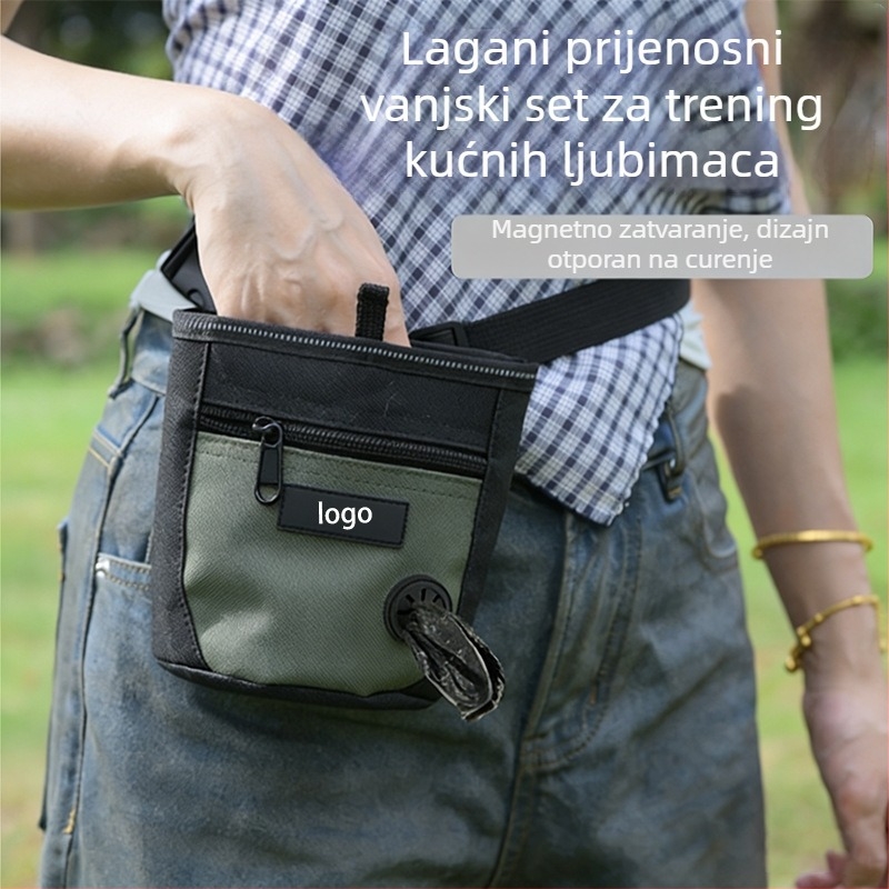 Torba za dresuru pasa, Oxford platno, prugasti uzorak, 2 pretinca, srednje-meka tvrdoća, Porijeklo Zhejiang