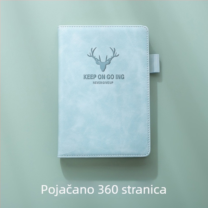 Bilježnica s koricom od imitacije kože, ljepilo povez, papir od šumskih vlakana, 80 g/m², 200–300 stranica