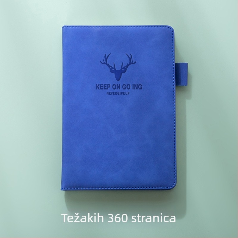 Bilježnica s koricom od imitacije kože, ljepilo povez, papir od šumskih vlakana, 80 g/m², 200–300 stranica