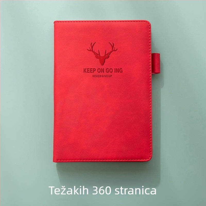 Bilježnica s koricom od imitacije kože, ljepilo povez, papir od šumskih vlakana, 80 g/m², 200–300 stranica