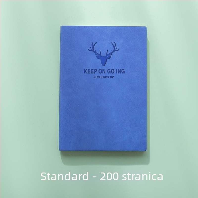 Bilježnica s koricom od imitacije kože, ljepilo povez, papir od šumskih vlakana, 80 g/m², 200–300 stranica