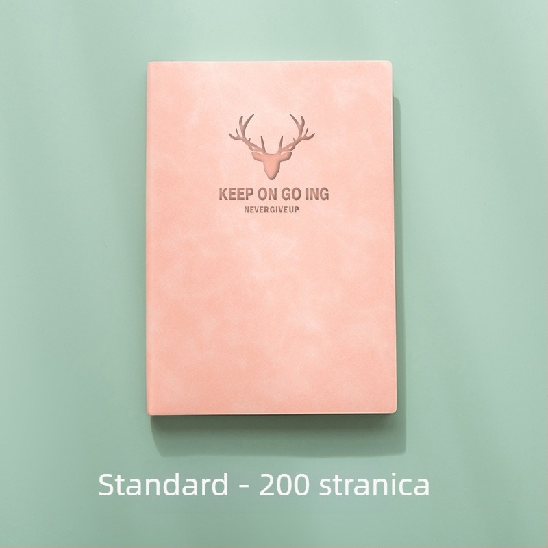 Bilježnica s koricom od imitacije kože, ljepilo povez, papir od šumskih vlakana, 80 g/m², 200–300 stranica