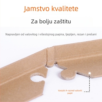 Zaštitnik kutnog od kraft papira sa zaključavanjem, 90° pravi kut, ojačana verzija