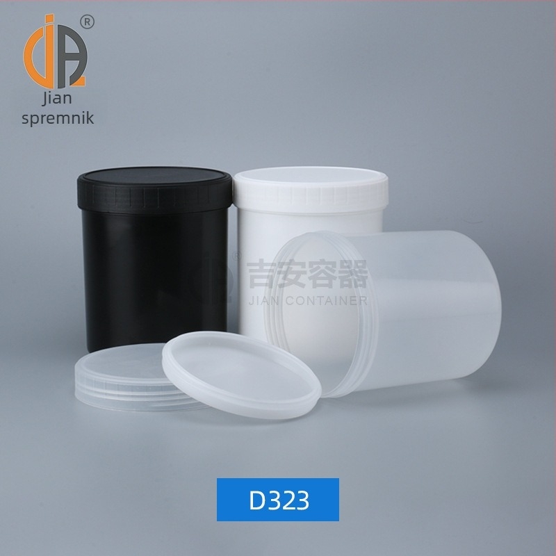 1L plastični spremnik za mastilo s unutarnjim brtvlom i vanjskim poklopcem, prilagođena obrada, otisak logotipa