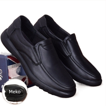 Muške kožne loaferice, slip-on, protuklizna gumena potplata, visoki gornji dio, otporne na habanje