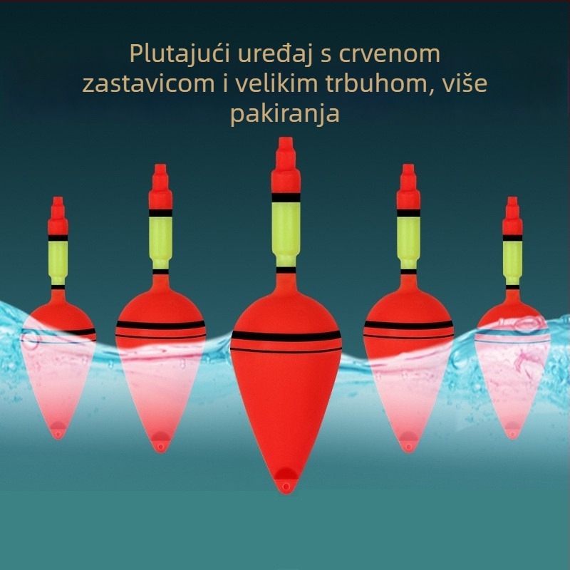 Plovak za morski ribolov s velikim tijelom za dugačak domet, svjetleći plovak