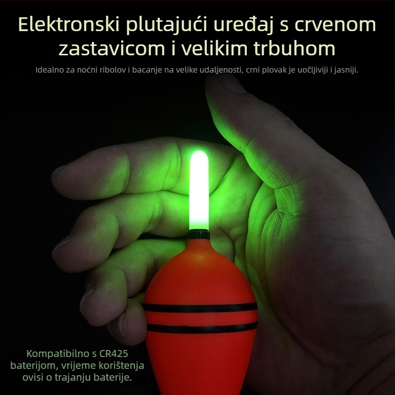 Plovak za morski ribolov s velikim tijelom za dugačak domet, svjetleći plovak