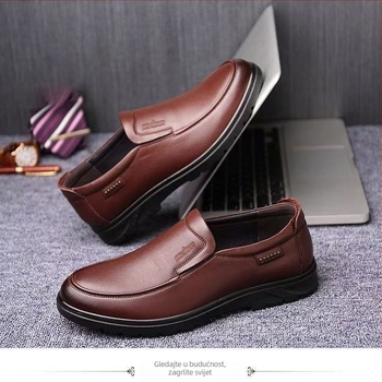 Muške Slip-On cipele od mikrovlaknaste kože s gumom potplatom — otporne na habanje, protuklizne, svakodnevni poslovni stil