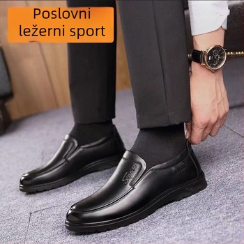 Muške Slip-On cipele od mikrovlaknaste kože s gumom potplatom — otporne na habanje, protuklizne, svakodnevni poslovni stil
