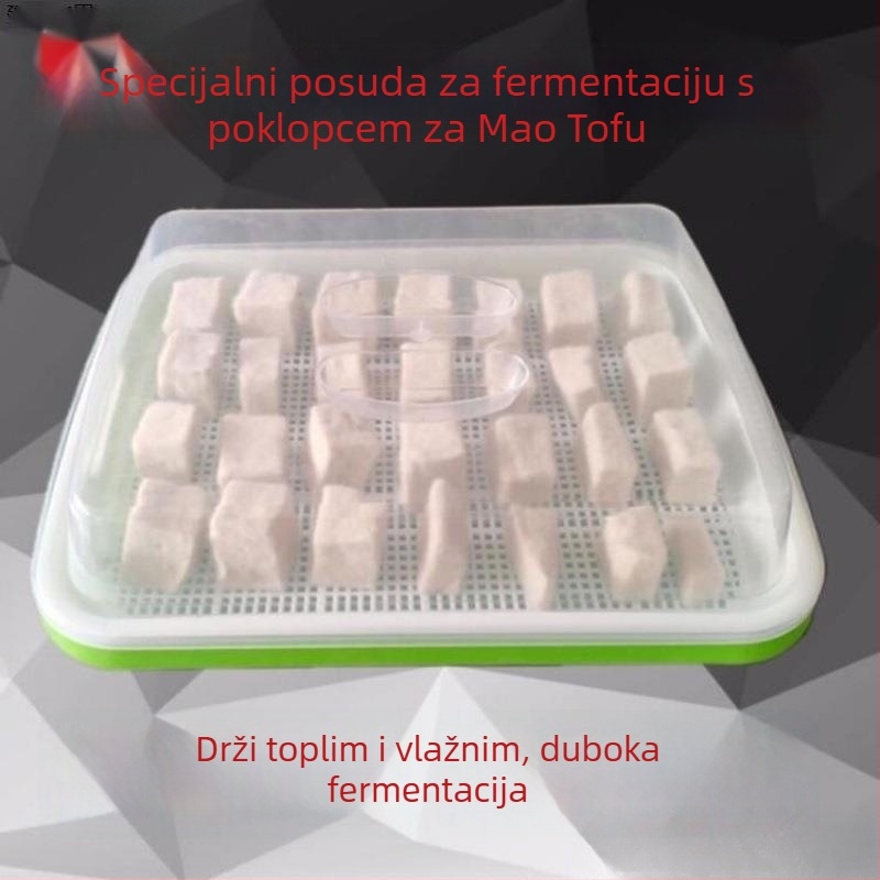 Plastična posuda za fermentiranje tofu s poklopcem – kućna upotreba, kapacitet ispod 300 ml